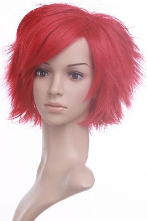 Red 32cm Bleach Haineko Nylon Cosplay Wig 4 Red 32cm Bleach Haineko Nylon Cosplay Wig - Image 2