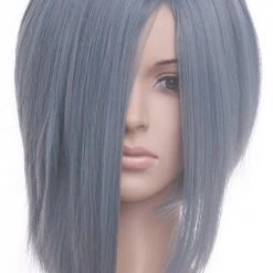 Gray 35cm Kingdom Hearts Zexion Nylon Cosplay Wig
