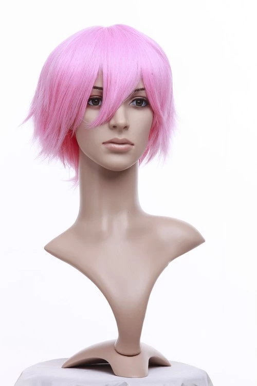 Pink 32cm Bleach Yachiru Kusajishi Cosplay Wig 4 Pink 32cm Bleach Yachiru Kusajishi Cosplay Wig - Image 2