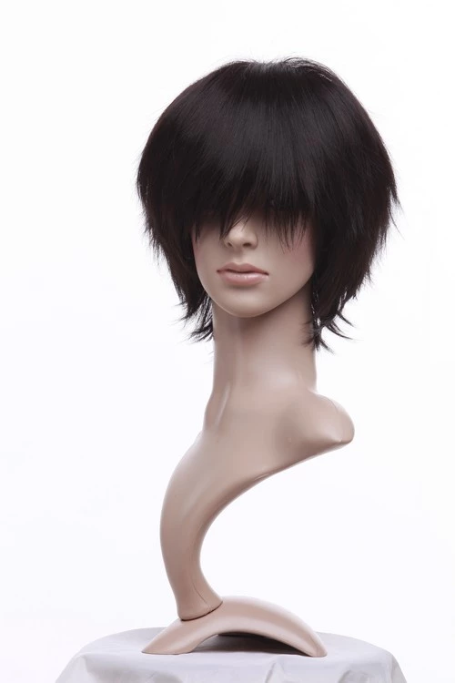 Black 32cm Katekyo Hitman Reborn! Hibari Kyoya Cosplay Wig 7 Black 32cm Katekyo Hitman Reborn! Hibari Kyoya Cosplay Wig - Image 5