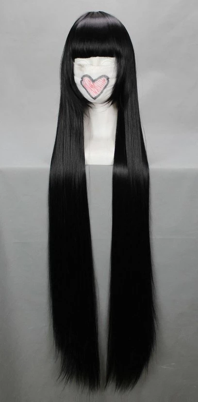 Black 110cm Shakugan No Shana Shana Cosplay Wig 4 Black 110cm Shakugan No Shana Shana Cosplay Wig - Image 2