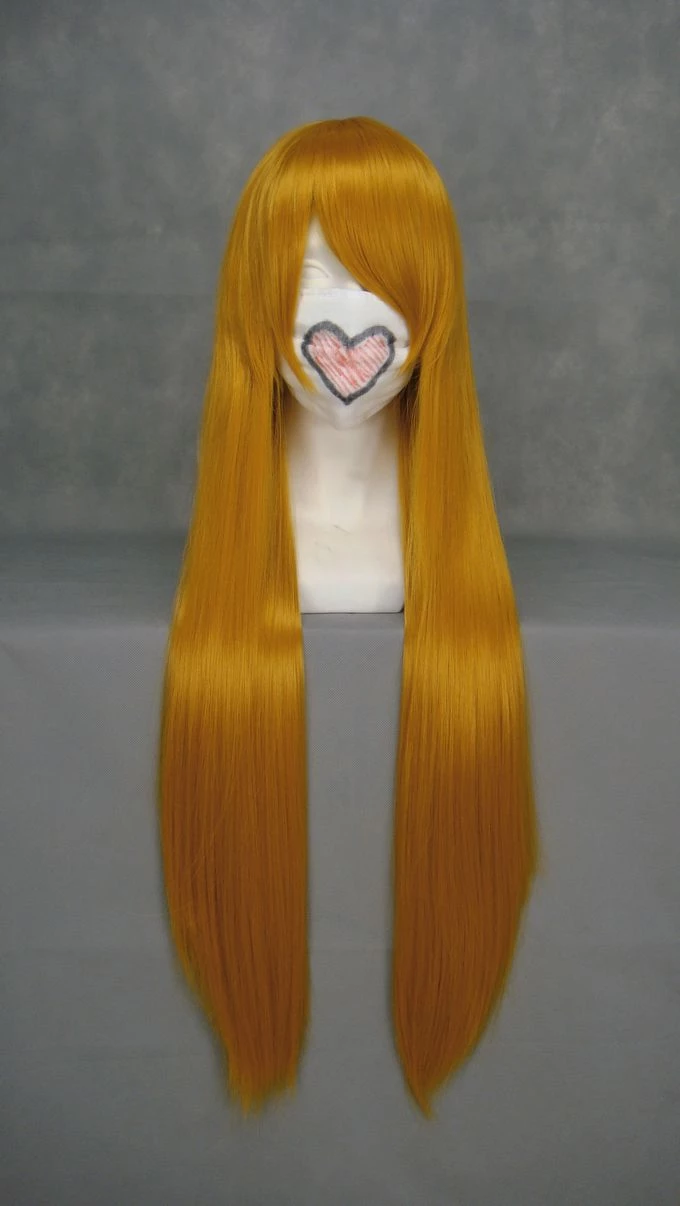 Golden 80cm Neon Genesis EVA Asuka Langley Sohryu Nylon Cosplay Wig 4 Golden 80cm Neon Genesis EVA Asuka Langley Sohryu Nylon Cosplay Wig - Image 2