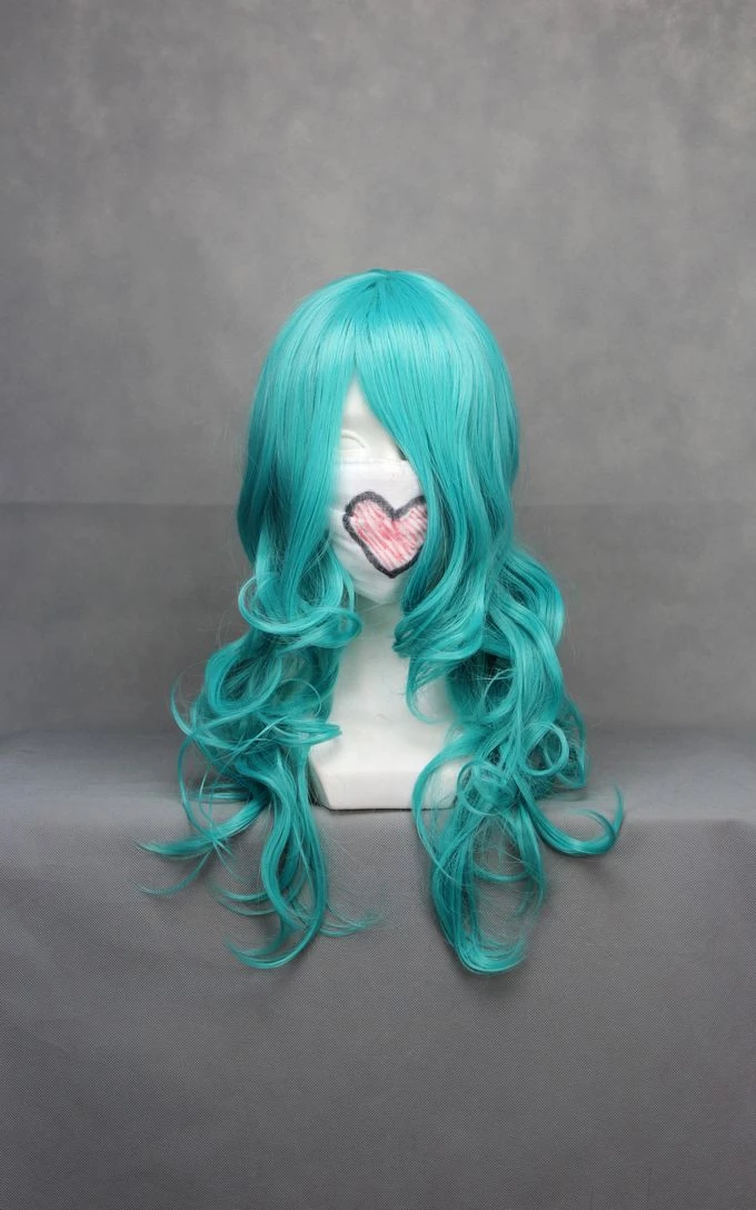 60cm Light Blue Sailor Moon Sailor Neptune Kaioh Michiru Cosplay Wig 4 60cm Light Blue Sailor Moon Sailor Neptune Kaioh Michiru Cosplay Wig - Image 2