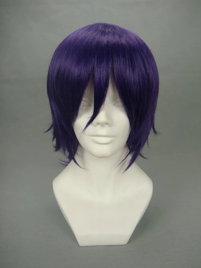 Purple 32cm Gintama Takasugi Shinsuke Nylon Cosplay Wig 4 Purple 32cm Gintama Takasugi Shinsuke Nylon Cosplay Wig - Image 2