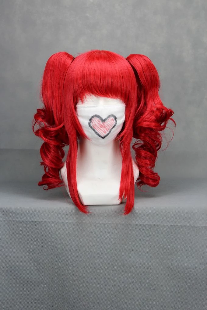 Red 40cm Vocaloid Teto Cosplay Wig 4 Red 40cm Vocaloid Teto Cosplay Wig - Image 2
