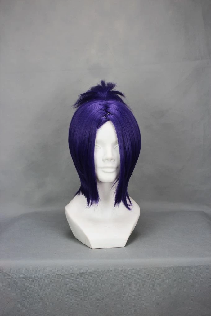 Blue Purple 32cm Katekyo Hitman Reborn Chrome Dokuro Cosplay Wig 4 Blue Purple 32cm Katekyo Hitman Reborn Chrome Dokuro Cosplay Wig - Image 2