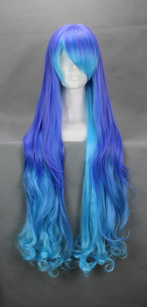 Purple And Blue 90cm Vocaloid Anti The Holic Luka Cosplay Wig 4 Purple And Blue 90cm Vocaloid Anti The Holic Luka Cosplay Wig - Image 2