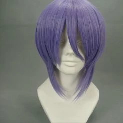 Light Purple 35cm Haruhi Suzumiya Yuki Nagato Cosplay Wig