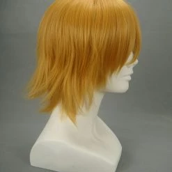 Golden 32cm Katekyo Hitman Reborn! Dino Cavallone Nylon Cosplay Wig -Cosplay Shopper Store image 2 179 3 1