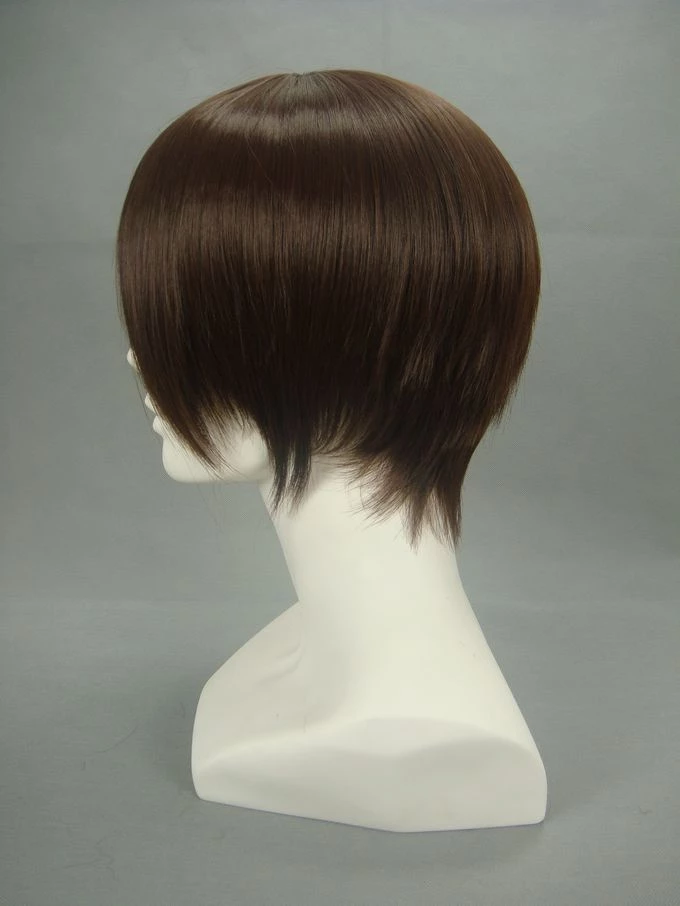 Dark Brown 30cm Neon Genesis Evangelion Ikari Gendo Cosplay Wig 5 Dark Brown 30cm Neon Genesis Evangelion Ikari Gendo Cosplay Wig - Image 3