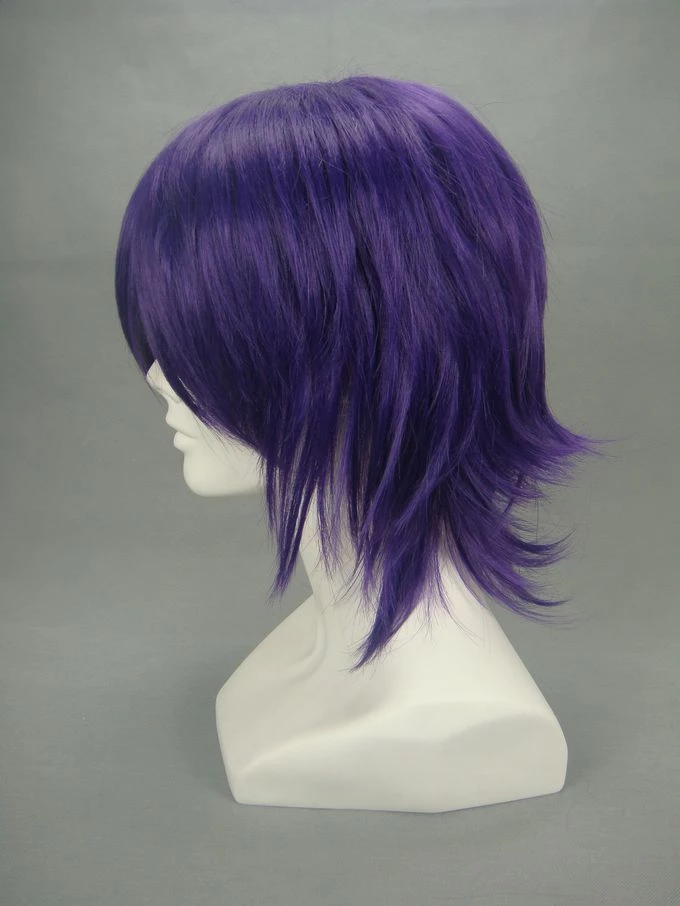 Purple 32cm Gintama Takasugi Shinsuke Nylon Cosplay Wig 6 Purple 32cm Gintama Takasugi Shinsuke Nylon Cosplay Wig - Image 4
