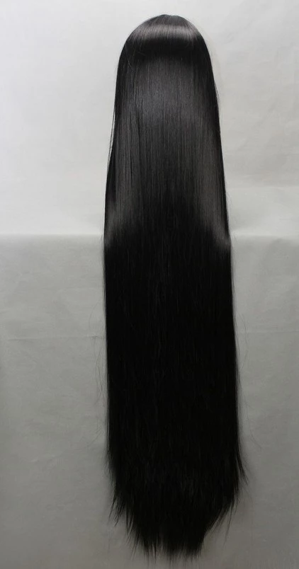 Black 110cm Puella Magi Madoka Magica Akemi Homura Cosplay Wig 6 Black 110cm Puella Magi Madoka Magica Akemi Homura Cosplay Wig - Image 4