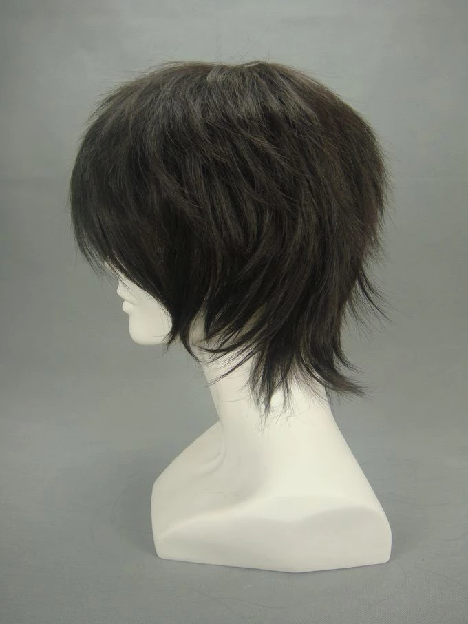 Black 32cm Katekyo Hitman Reborn! Lambo Cosplay Wig 6 Black 32cm Katekyo Hitman Reborn! Lambo Cosplay Wig - Image 4
