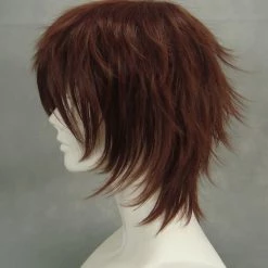 Brown 32cm Gintama Hasegawa Taizou Cosplay Wig -Cosplay Shopper Store image 3 64 3 1