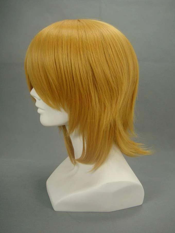 32cm Golden Neon Genesis Evangelion Akagi Ritsuko Nylon Cosplay Wig 5 32cm Golden Neon Genesis Evangelion Akagi Ritsuko Nylon Cosplay Wig - Image 3