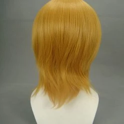 32cm Golden Neon Genesis Evangelion Akagi Ritsuko Nylon Cosplay Wig 11 32cm Golden Neon Genesis Evangelion Akagi Ritsuko Nylon Cosplay Wig -Cosplay Shopper Store image 4 10 4 1