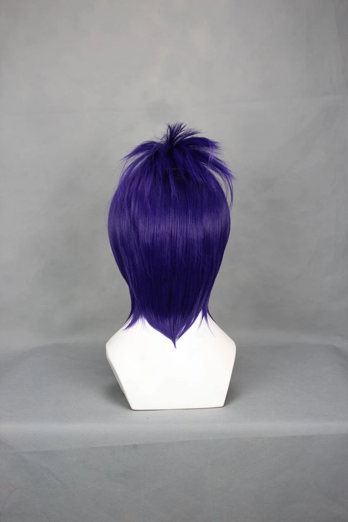 Blue Purple 32cm Katekyo Hitman Reborn Chrome Dokuro Cosplay Wig 7 Blue Purple 32cm Katekyo Hitman Reborn Chrome Dokuro Cosplay Wig - Image 5