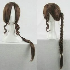 Brown 80cm Final Fantasy VII Aeris Gainsborough Cosplay Wig