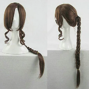 Brown 80cm Final Fantasy VII Aeris Gainsborough Cosplay Wig 4 Brown 80cm Final Fantasy VII Aeris Gainsborough Cosplay Wig - Image 2