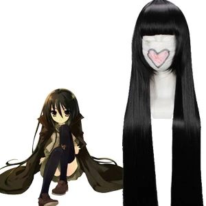 Black 110cm Shakugan No Shana Shana Cosplay Wig 3 Black 110cm Shakugan No Shana Shana Cosplay Wig