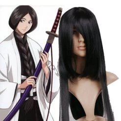 Black 120cm Bleach Unohana Retsu Cosplay Wig