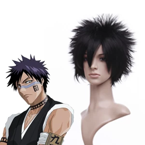 Black 30cm Bleach Hisagi Shuhei Nylon Cosplay Wig