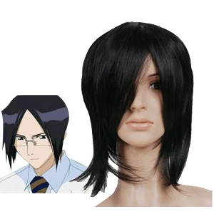 Black 32cm Bleach Ishida Uryu Cosplay Wig 3 Black 32cm Bleach Ishida Uryu Cosplay Wig