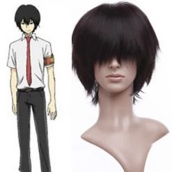 Black 32cm Katekyo Hitman Reborn! Hibari Kyoya Cosplay Wig