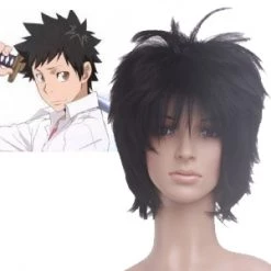 Black 32cm Katekyo Hitman Reborn! Yamamoto Takeshi Nylon Cosplay Wig