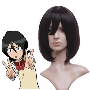 Black 40cm Bleach Kuchiki Rukia Cosplay Wig 3 Black 40cm Bleach Kuchiki Rukia Cosplay Wig
