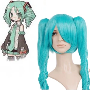 Blue 65cm Vocaloid Hatsune Miku Cosplay Wig 3 Blue 65cm Vocaloid Hatsune Miku Cosplay Wig