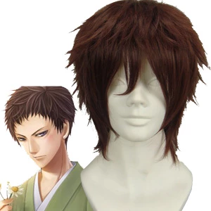 Brown 32cm Hakuouki Yamazaki Susumu Cosplay Wig 3 Brown 32cm Hakuouki Yamazaki Susumu Cosplay Wig