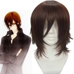 Brown 32cm Vampire Knight Kuran Kaname Cosplay Wig