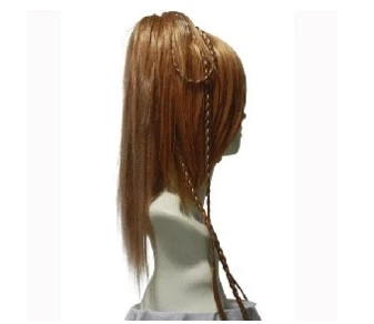 Brown 60cm Final Fantasy X-2 Rikku Cosplay Wig - Image 3