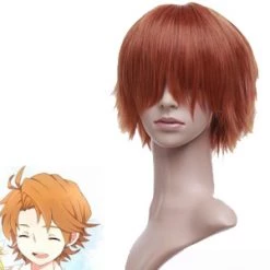 Brown Red 32cm Panty & Stocking With Garterbelt Brief Cosplay Wig