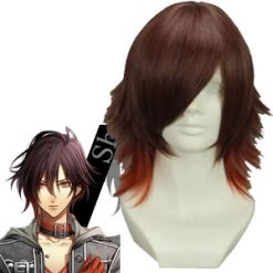 Brown Red 35cm Amnesia Shin Cosplay Wig