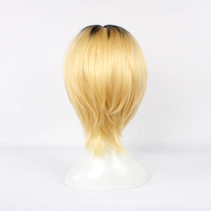 Golden And Black 40cm Haikyu!! Kenma Kozume Cosplay Wig 6 Golden And Black 40cm Haikyu!! Kenma Kozume Cosplay Wig - Image 4