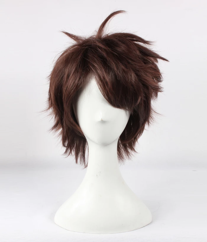 Brown 35cm Haikyu!! Yu Nishinoya Cosplay Wig 4 Brown 35cm Haikyu!! Yu Nishinoya Cosplay Wig - Image 2