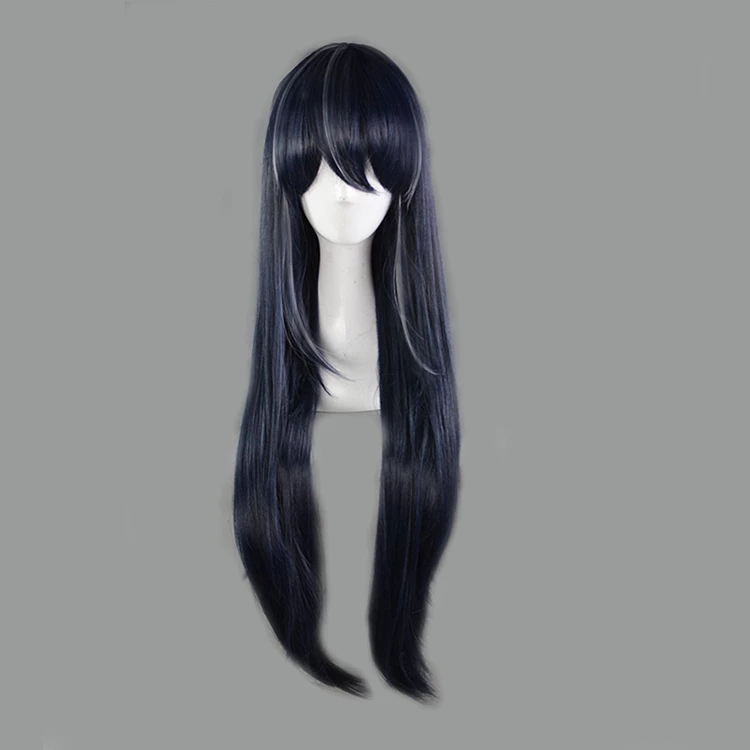 Navy 80cm Brynhildr In The Darkness Kuroha Neko Cosplay Wig 4 Navy 80cm Brynhildr In The Darkness Kuroha Neko Cosplay Wig - Image 2