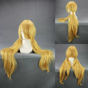 Yellow 90cm Good Luck Girl! Momiji Binbouda Cosplay Wig 3 Yellow 90cm Good Luck Girl! Momiji Binbouda Cosplay Wig