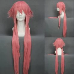 Pink 80cm The Future Diary Gasai Yuno Cosplay Wig