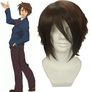 Dark Brown 32cm Haruhi Suzumiya Koizumi Itsuki Cosplay Wig