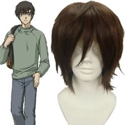 Dark Brown 32cm Chobits Motosuwa Hideki Cosplay Wig