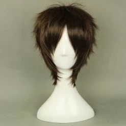 Dark Brown 35cm Attack On Titan Eren Jaeger Cosplay Wig