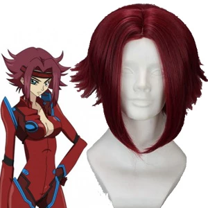 Dark Red 40cm Code Geass Kozuki Kallen Cosplay Wig