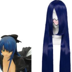 Deep Blue 100cm Ikkitousen Cosplay Wig
