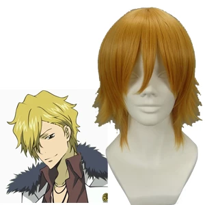 Golden 32cm Katekyo Hitman Reborn! Dino Cavallone Nylon Cosplay Wig