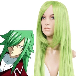 Green 100cm Fairy Tail Freed Justine Nylon Cosplay Wig