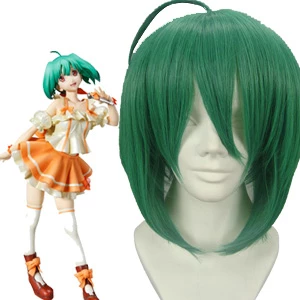 Green 35cm Macross Frontier Ranka Lee Cosplay Wig