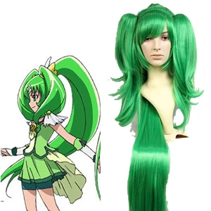 100cm Green Smile PreCure! Nao Midorikawa Cure March Nylon Cosplay Wig 3 100cm Green Smile PreCure! Nao Midorikawa Cure March Nylon Cosplay Wig